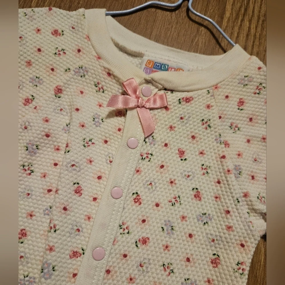 Vintage Small Steps Floral Kids One Piece Size 0 to 3 Months